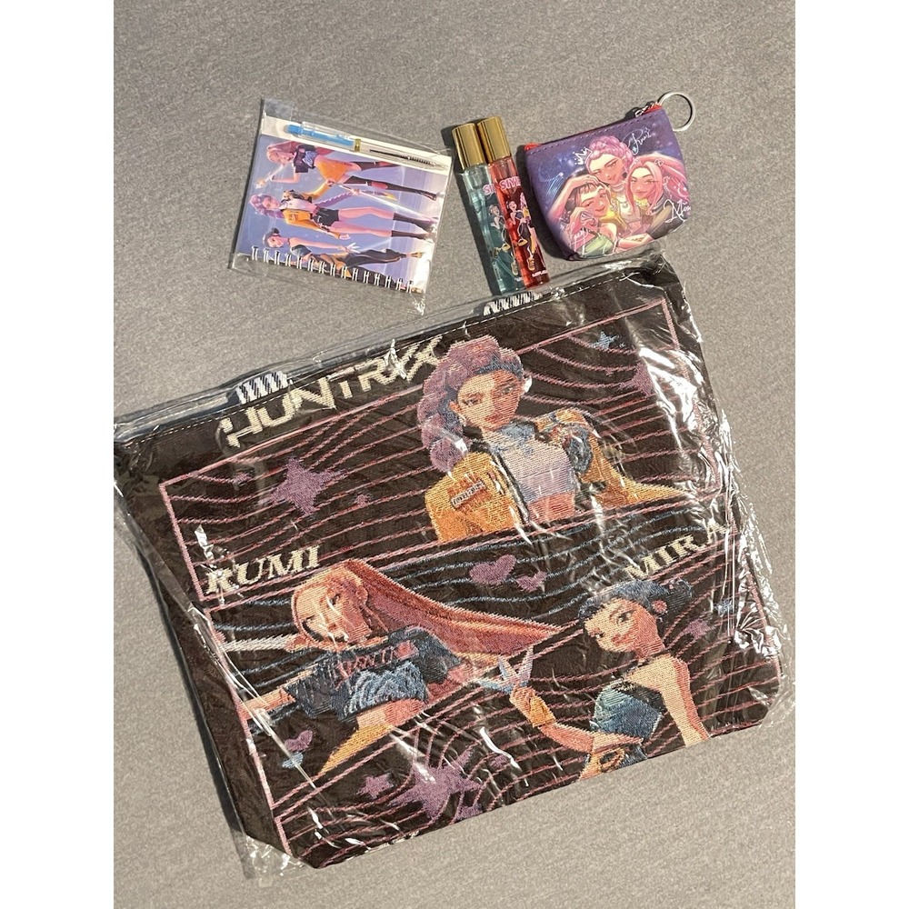 HUNTR/X K-Pop Bundle | Tote‎ Bag, Mini Notebook, Coin Purse & Perfume Set